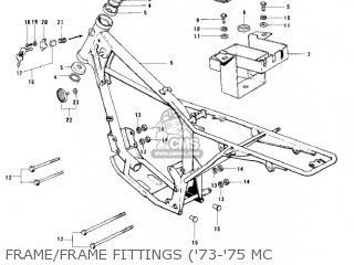 FRAME/FRAME FITTINGS ('73-'75 MC - MC1M 1974 USA CANADA