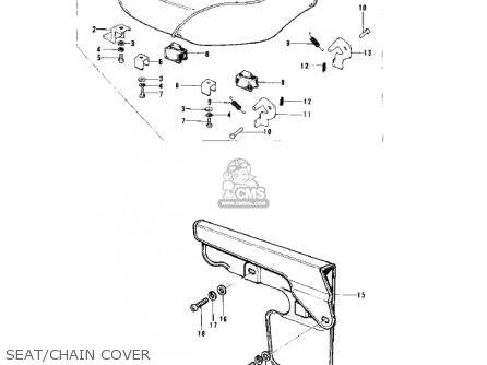 SEAT/CHAIN COVER - MC1M 1974 USA CANADA