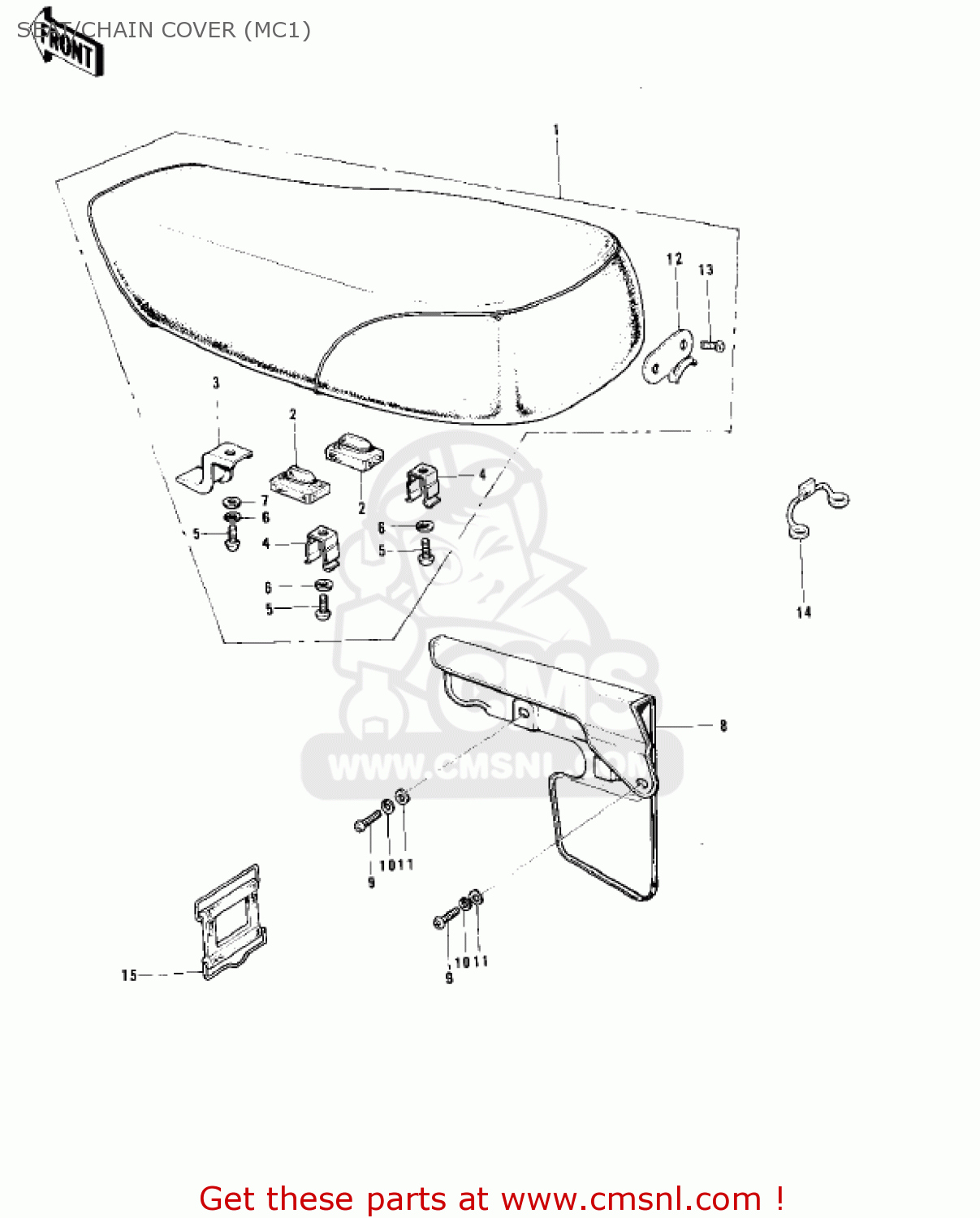 SEAT/CHAIN COVER (MC1) MC1MA 1975 USA CANADA