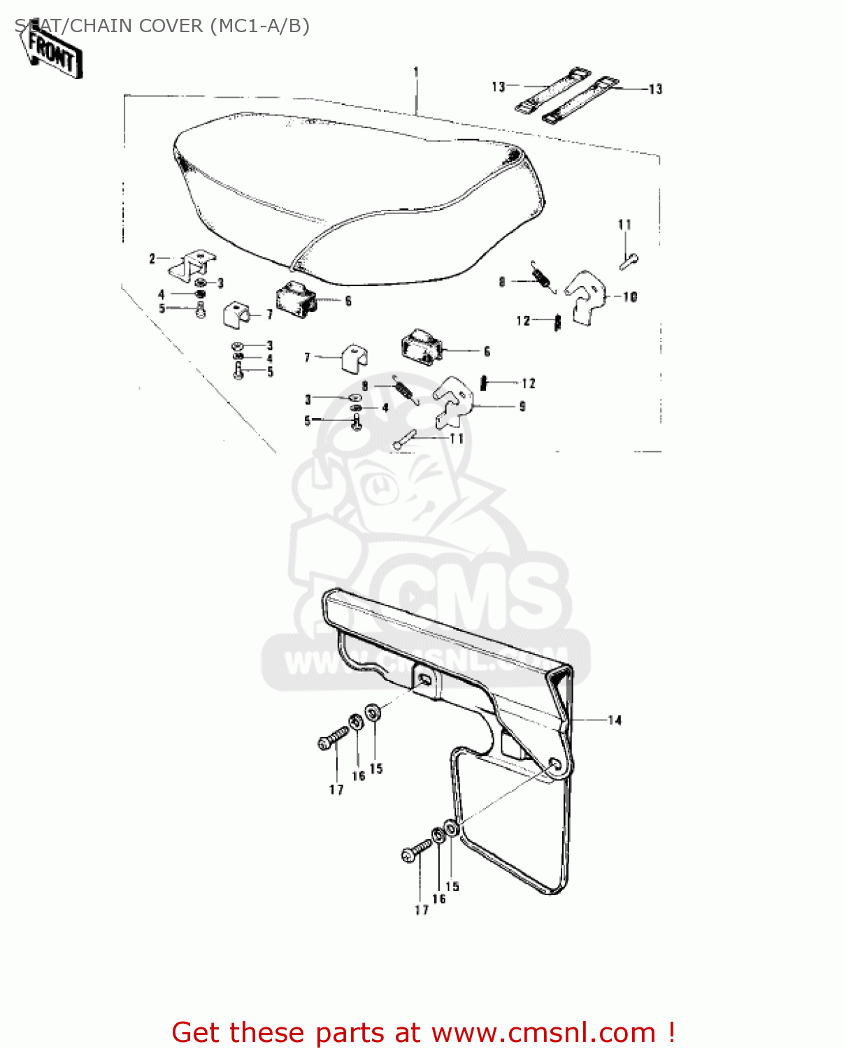 SEAT/CHAIN COVER (MC1-A/B) MC1MA 1975 USA CANADA