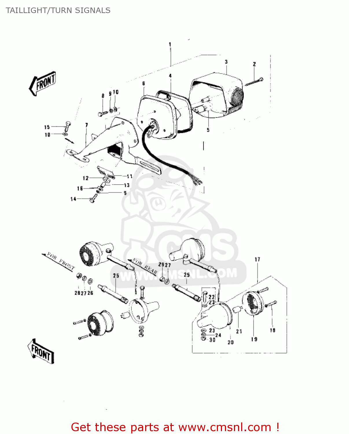 TAILLIGHT/TURN SIGNALS MC1MA 1975 USA CANADA