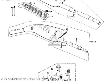 AIR CLEANER/MUFFLER ('73-'75 MC1 - MC1MA 1975 USA CANADA