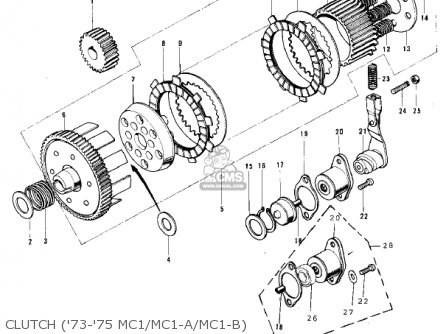 CLUTCH ('73-'75 MC1/MC1-A/MC1-B) - MC1MA 1975 USA CANADA