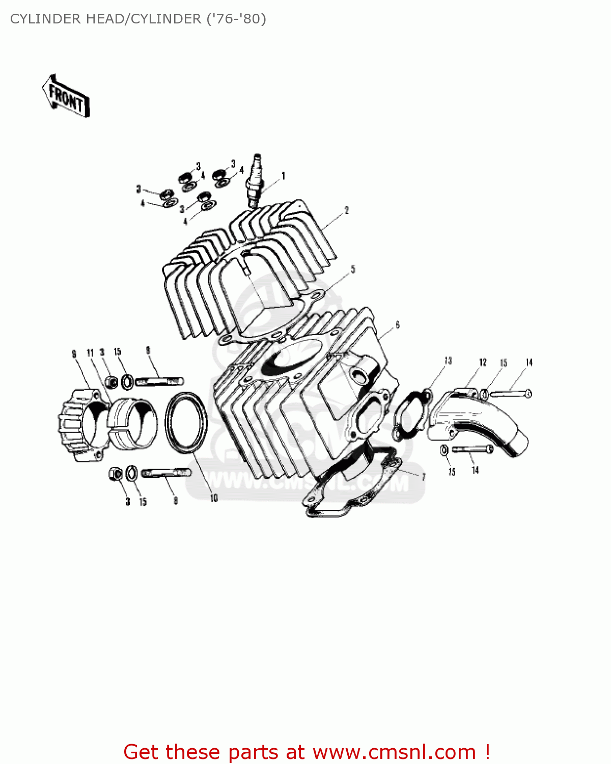 CYLINDER HEAD/CYLINDER ('76-'80) MT1 MINITRAIL 1971