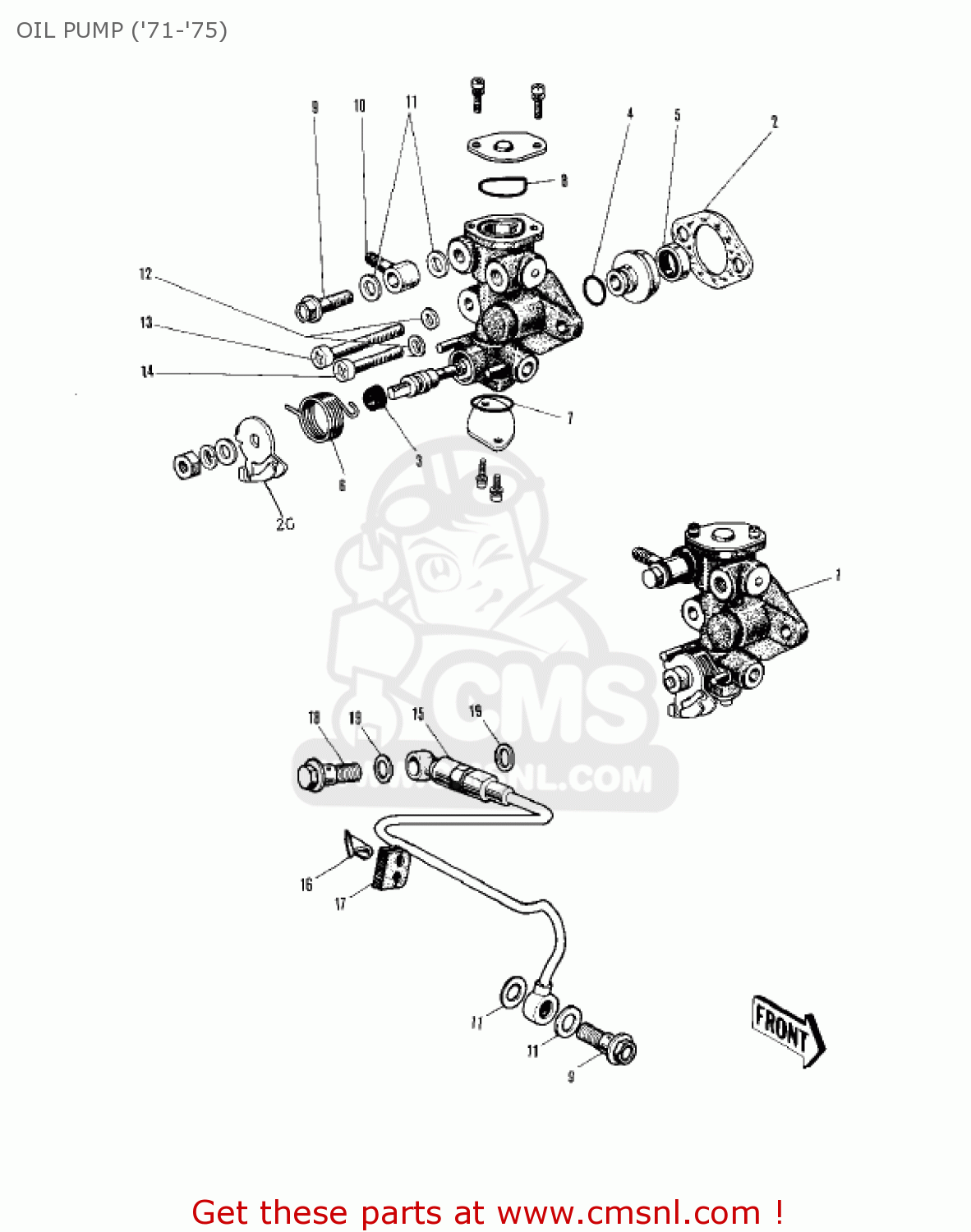 OIL PUMP ('71-'75) MT1A 1972