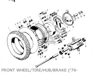FRONT WHEEL/TIRE/HUB/BRAKE ('76- - MT1A 1972