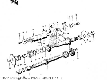TRANSMISSION/CHANGE DRUM ('76-'8 - MT1A 1972
