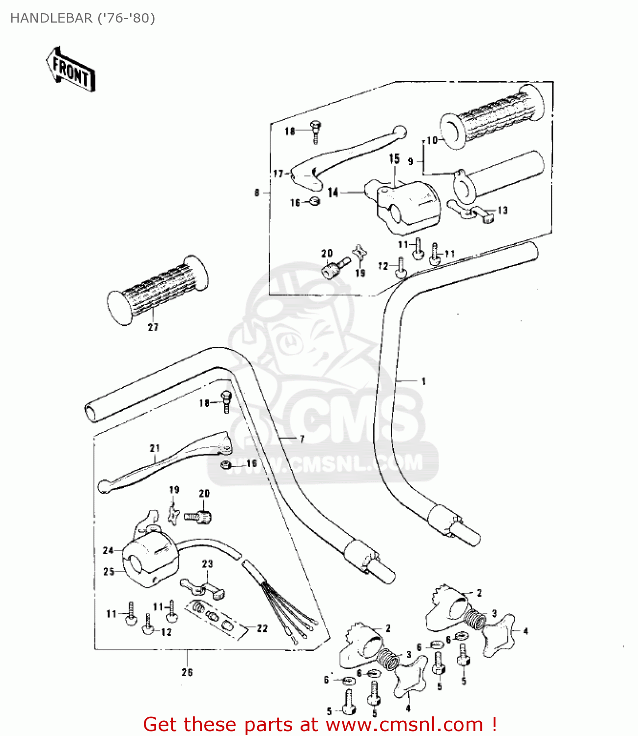 HANDLEBAR ('76-'80) MT1C 1975