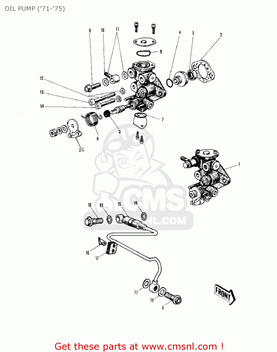 OIL PUMP ('71-'75) MT1C 1975
