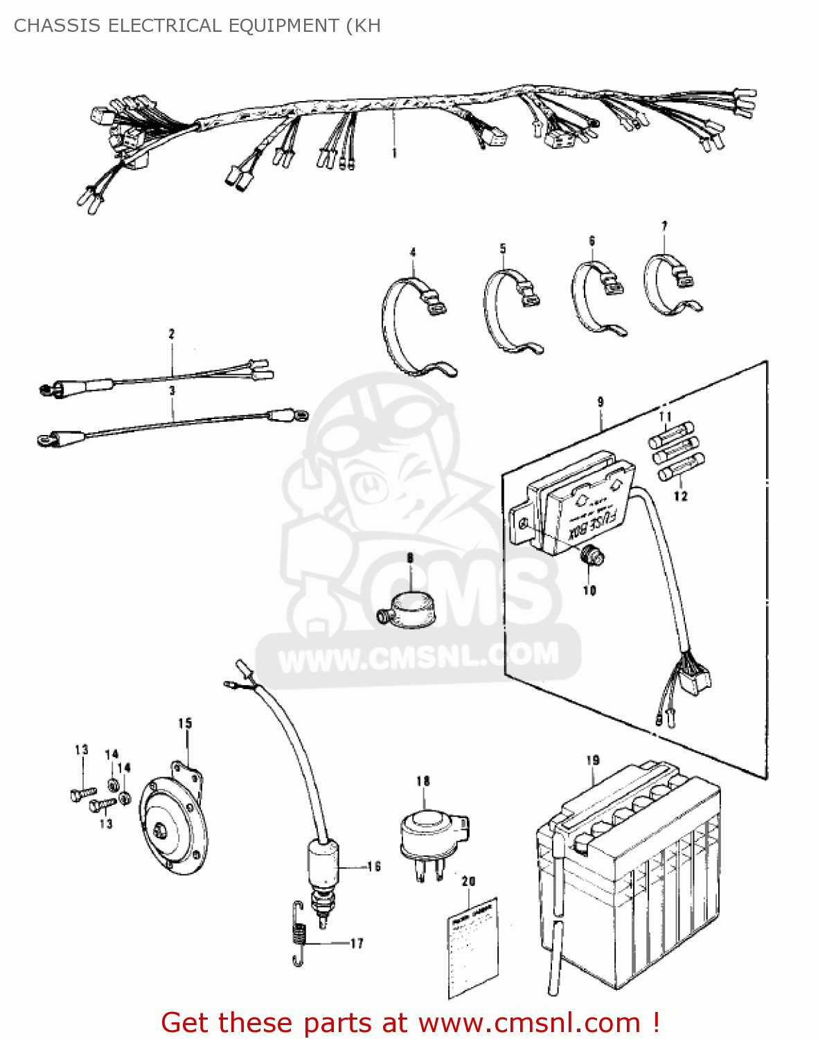 CHASSIS ELECTRICAL EQUIPMENT (KH S1A MACH I 1973 USA CANADA