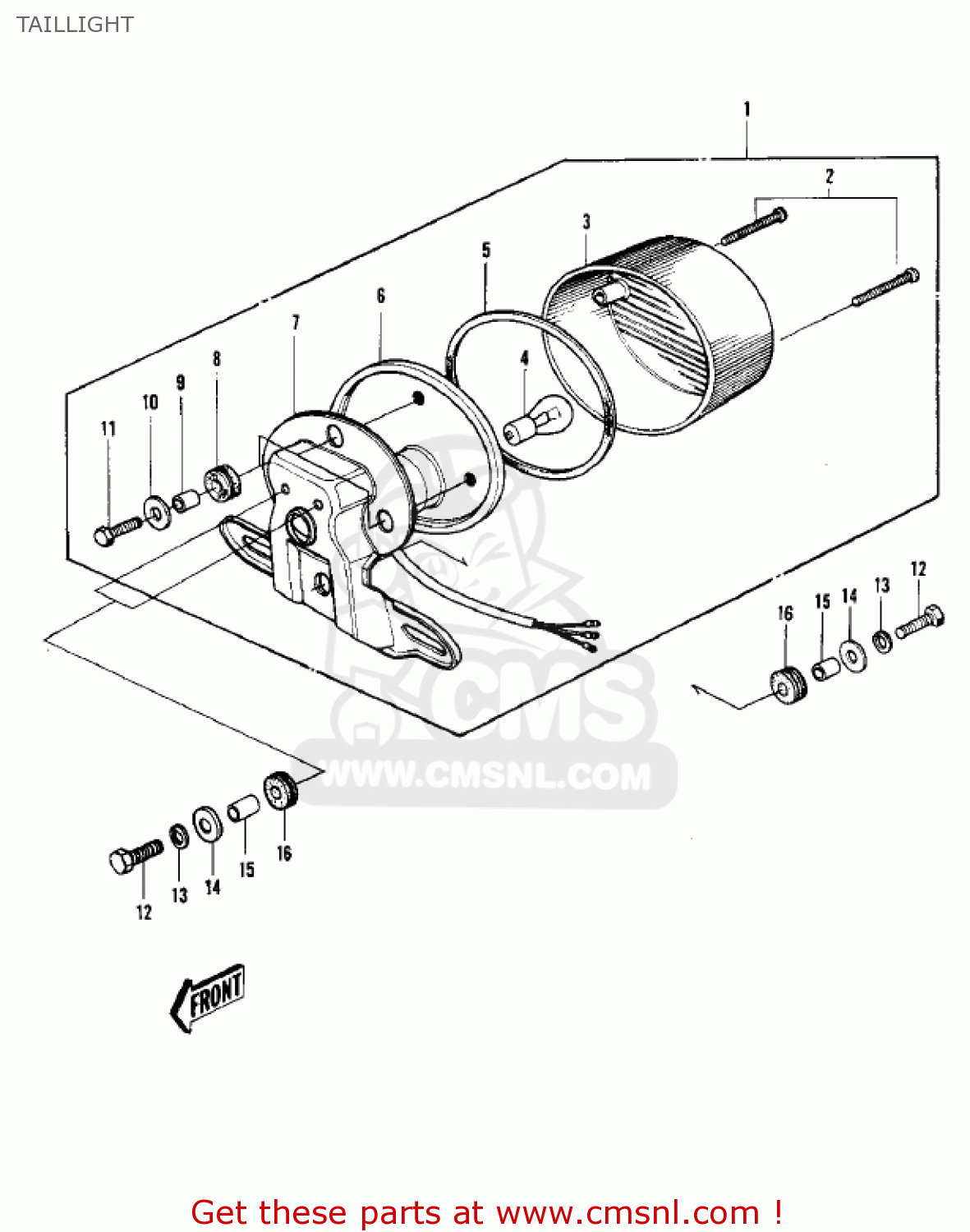 TAILLIGHT S1A MACH I 1973 USA CANADA