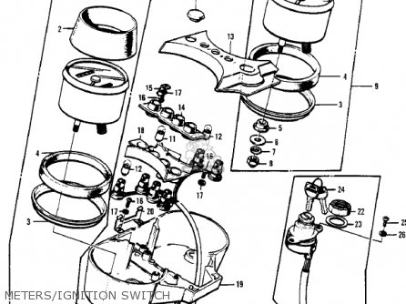 METERS/IGNITION SWITCH - S1A MACH I 1973 USA CANADA