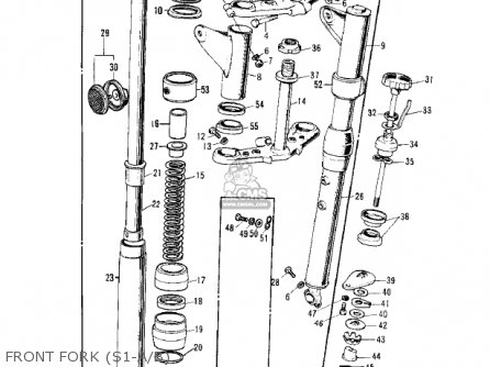 FRONT FORK (S1-A/B) - S1A MACH I 1973 USA CANADA