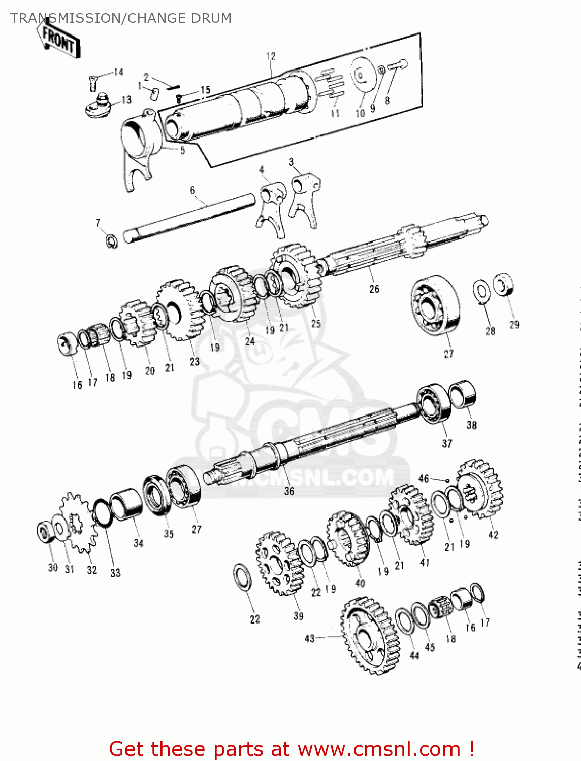 TRANSMISSION/CHANGE DRUM S1B MACH I 1974 USA CANADA