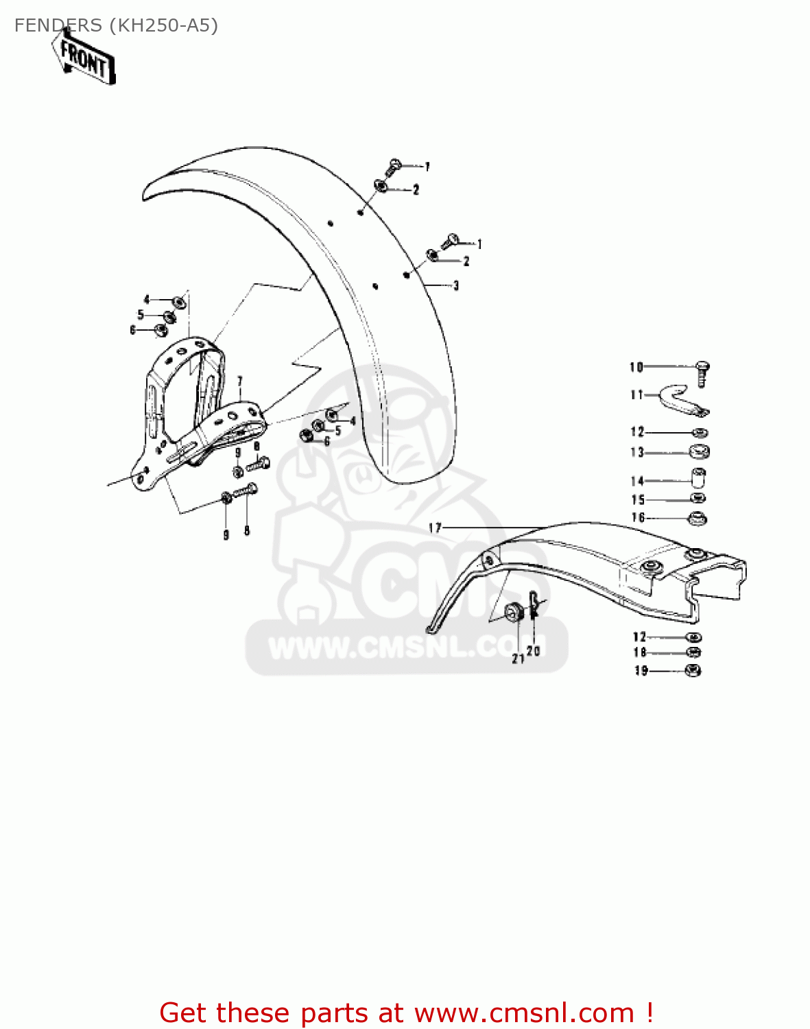 FENDERS (KH250-A5) S1B MACH I 1974 USA CANADA