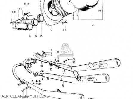 AIR CLEANER/MUFFLERS - S1B MACH I 1974 USA CANADA
