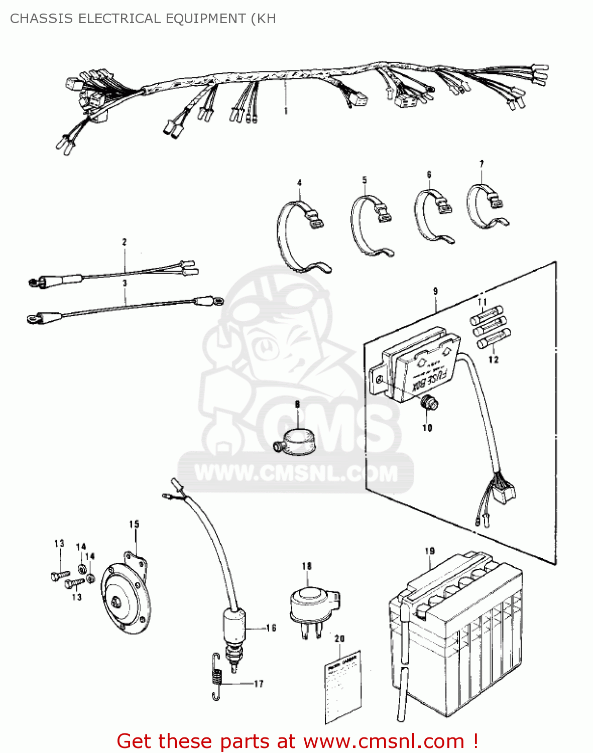 CHASSIS ELECTRICAL EQUIPMENT (KH S1C MACH I 1975 USA CANADA