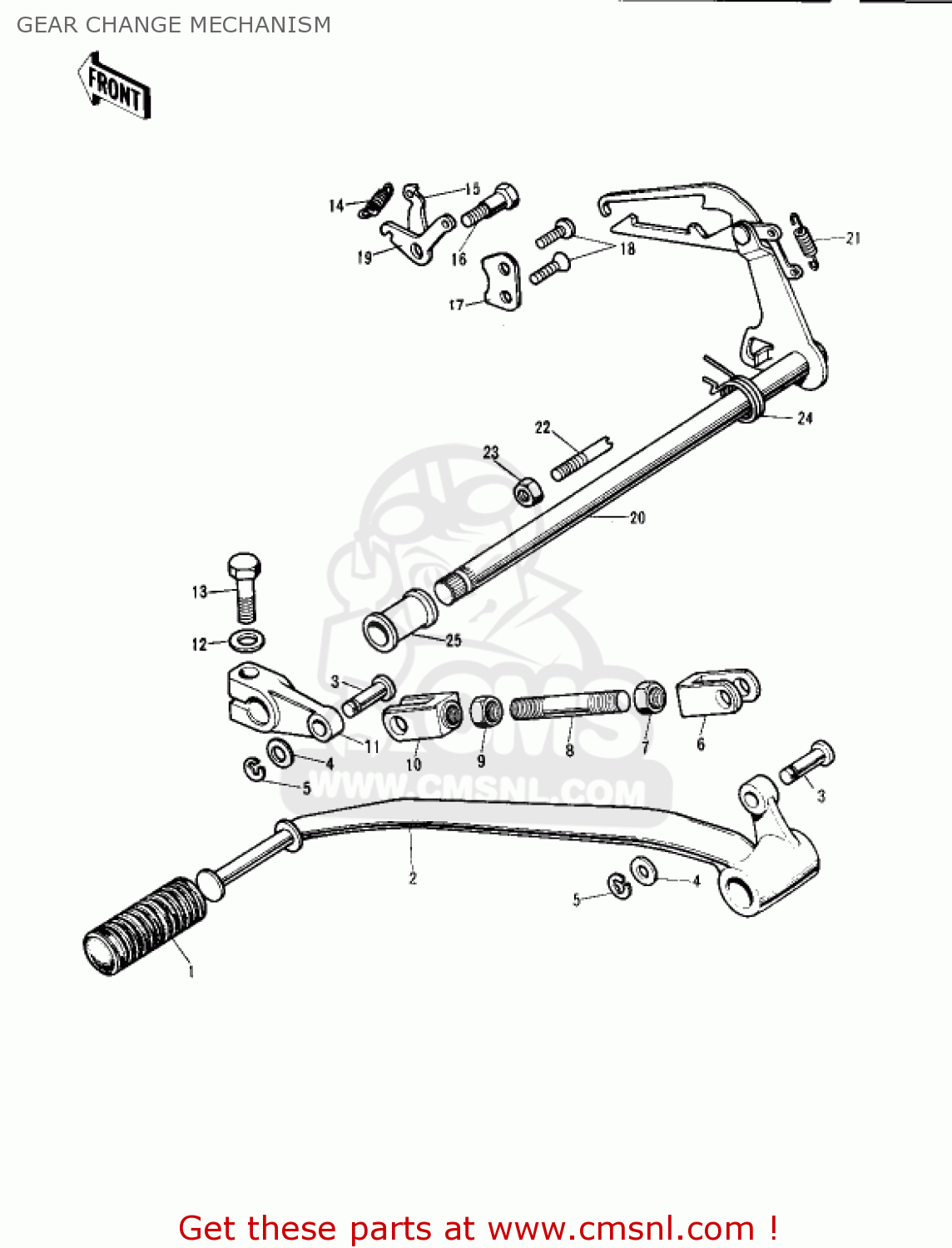 GEAR CHANGE MECHANISM S1C MACH I 1975 USA CANADA
