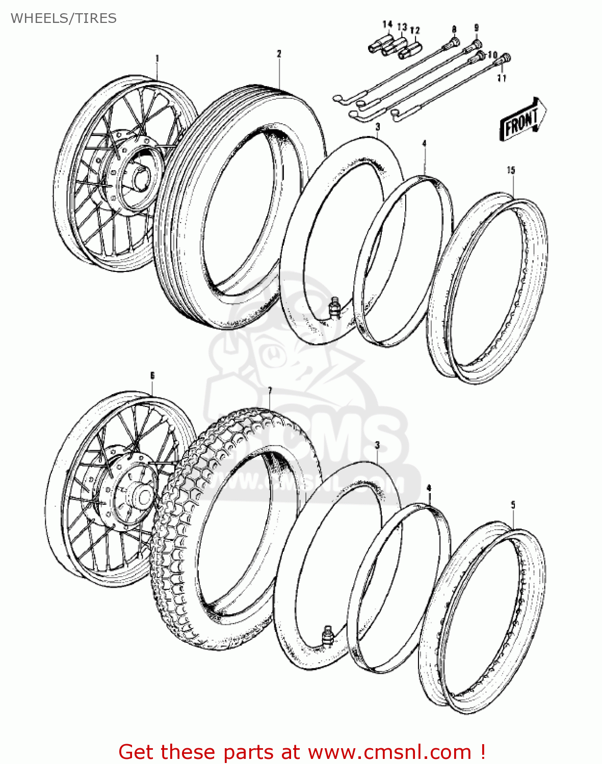 WHEELS/TIRES S1C MACH I 1975 USA CANADA
