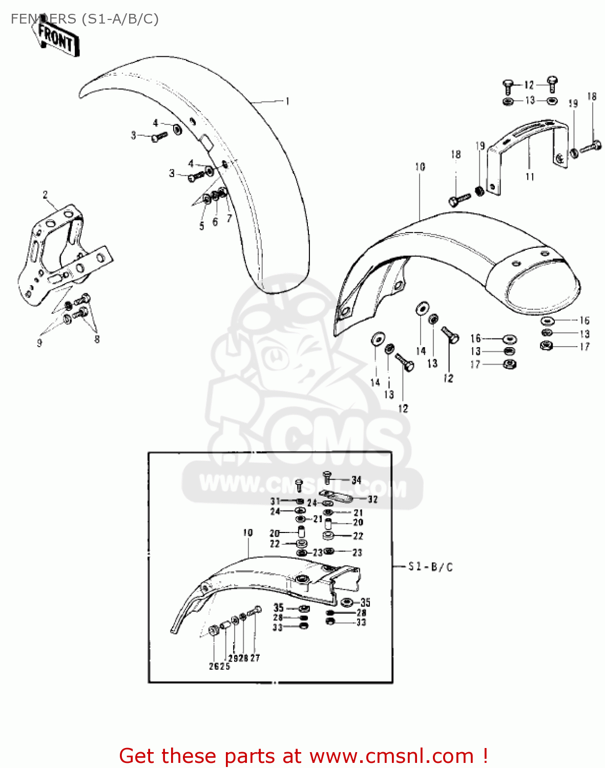 FENDERS (S1-A/B/C) S1C MACH I 1975 USA CANADA