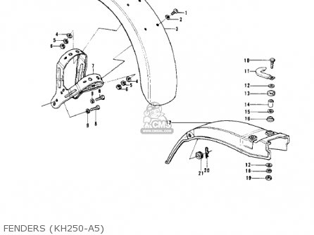 FENDERS (KH250-A5) - S1C MACH I 1975 USA CANADA