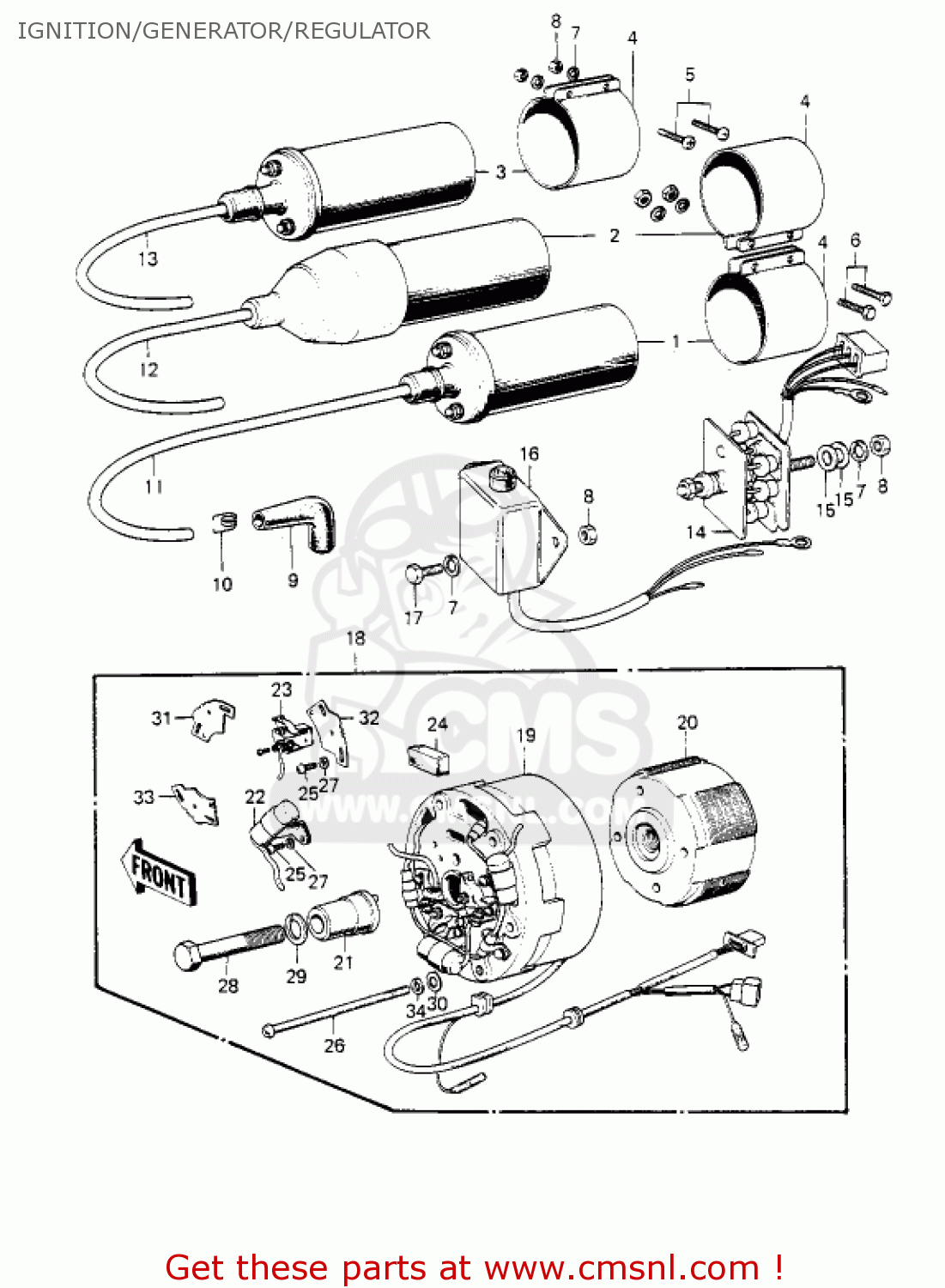 IGNITION/GENERATOR/REGULATOR S2 MACH II 1972 USA
