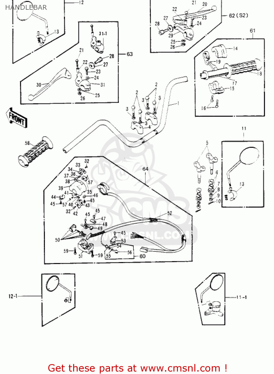 HANDLEBAR S2 MACH II 1972 USA