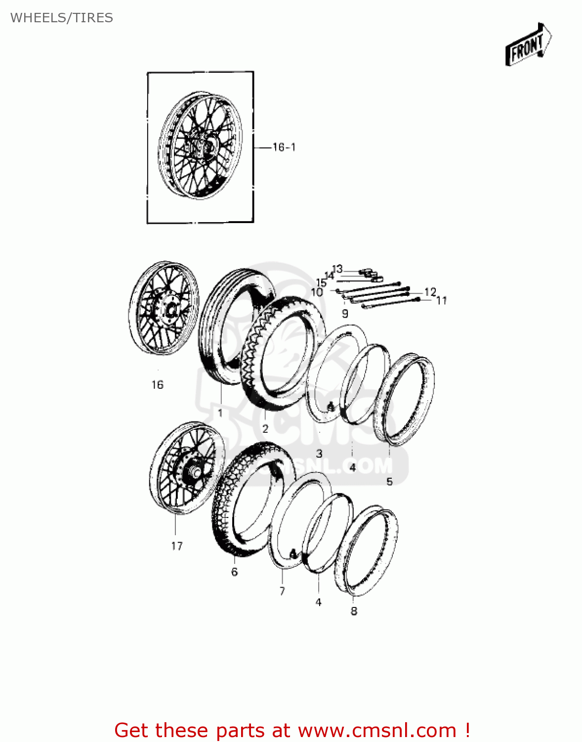 WHEELS/TIRES S2 MACH II 1972 USA