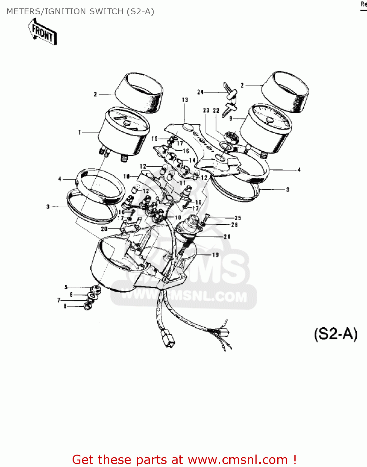 METERS/IGNITION SWITCH (S2-A) S2 MACH II 1972 USA