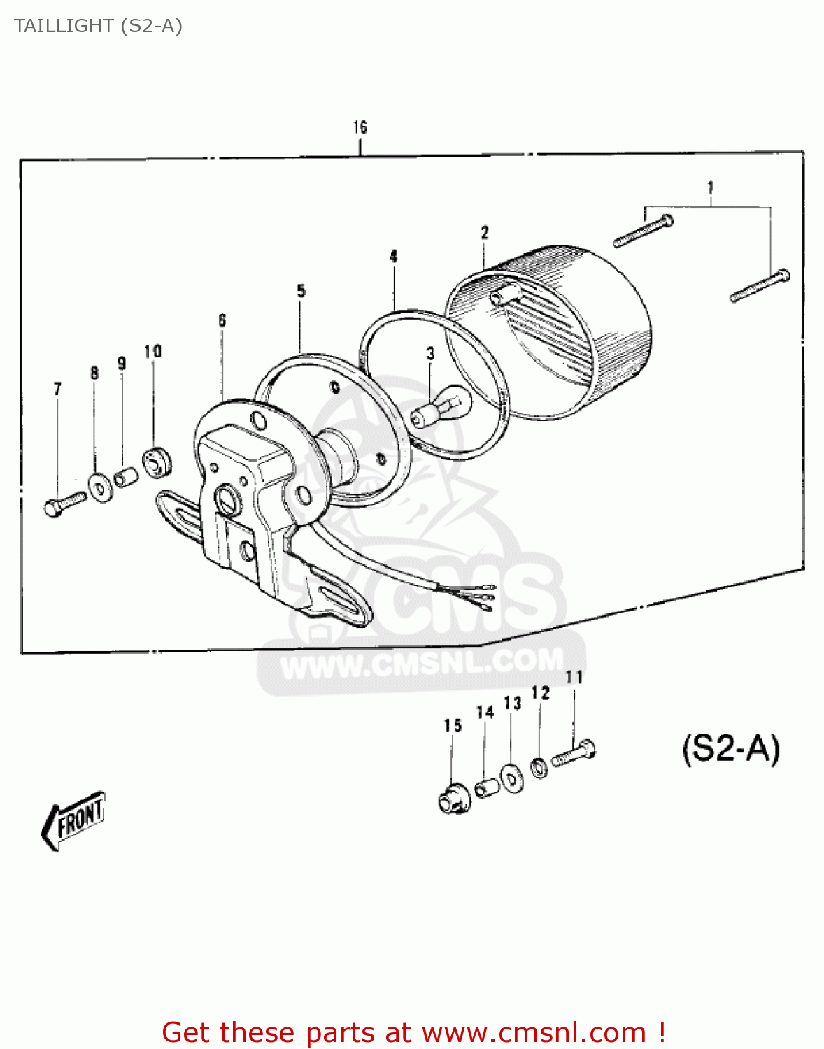 TAILLIGHT (S2-A) S2 MACH II 1972 USA