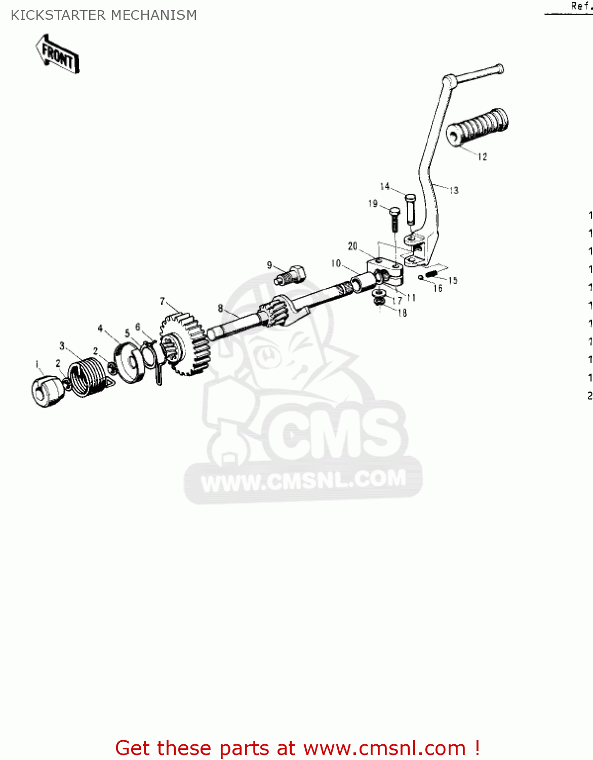 KICKSTARTER MECHANISM S2 MACH II 1972 USA