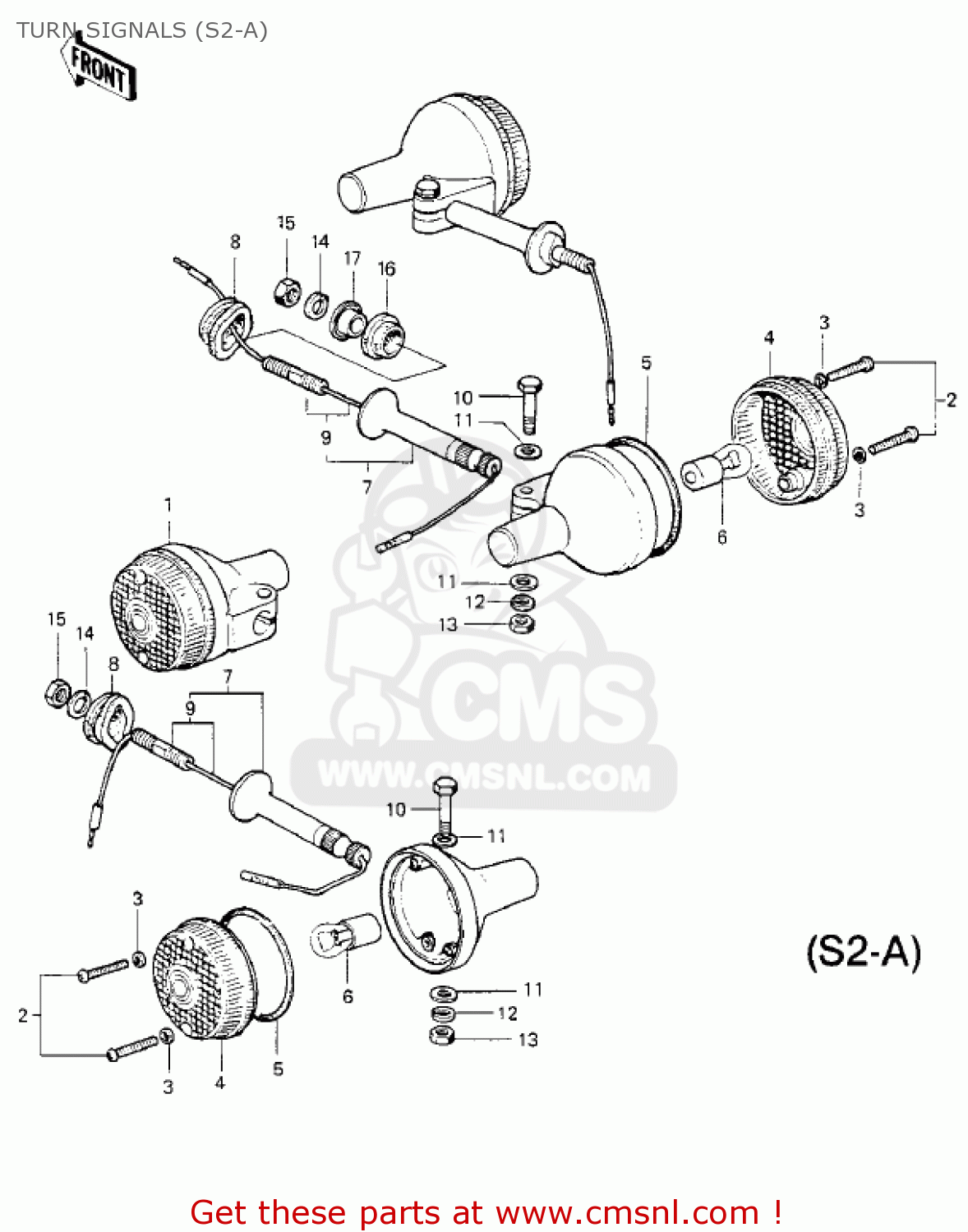 TURN SIGNALS (S2-A) S2 MACH II 1972 USA
