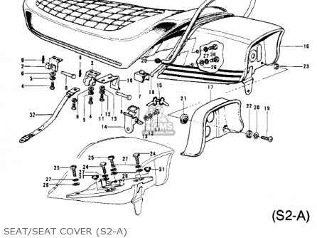 SEAT/SEAT COVER (S2-A) - S2 MACH II 1972 USA