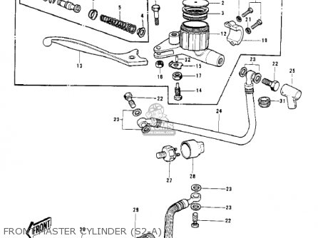 FRONT MASTER CYLINDER (S2-A) - S2 MACH II 1972 USA
