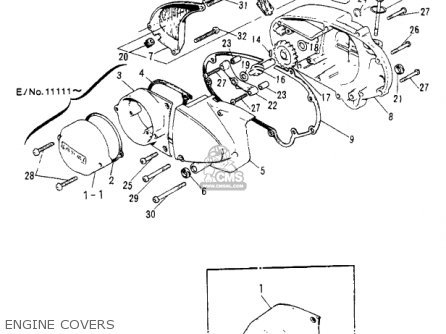 ENGINE COVERS - S2 MACH II 1972 USA