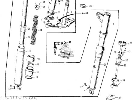 FRONT FORK (S2) - S2 MACH II 1972 USA