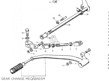 GEAR CHANGE MECHANISM - S2 MACH II 1972 USA