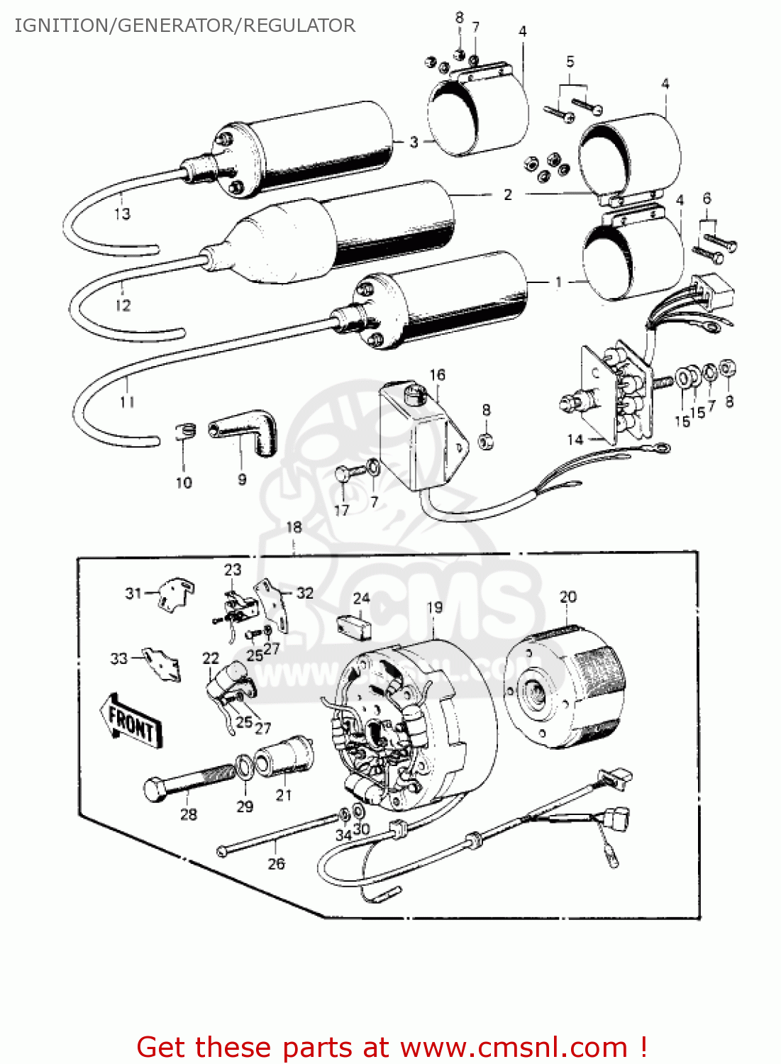 IGNITION/GENERATOR/REGULATOR S2A MACH II 1973 USA