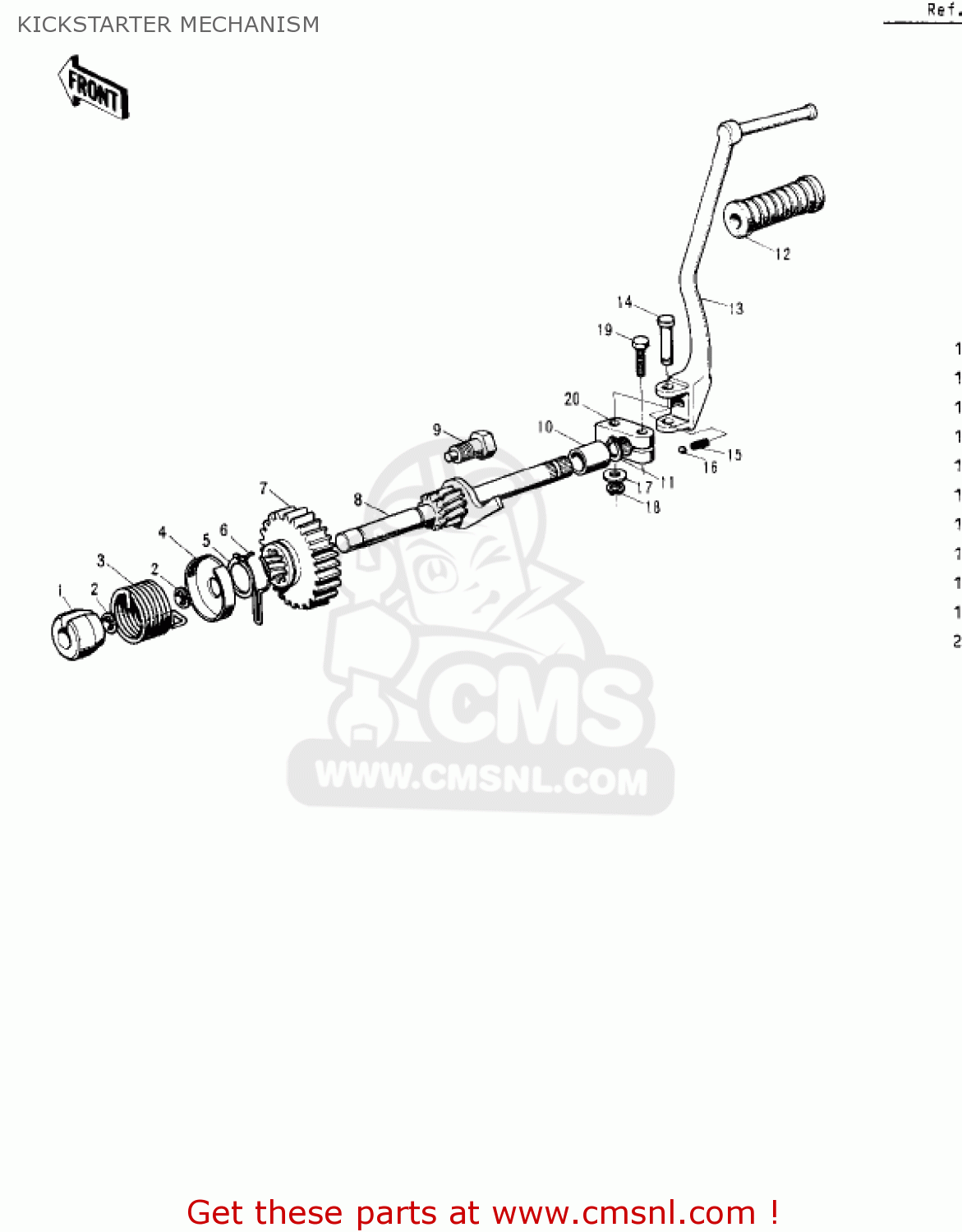 KICKSTARTER MECHANISM S2A MACH II 1973 USA