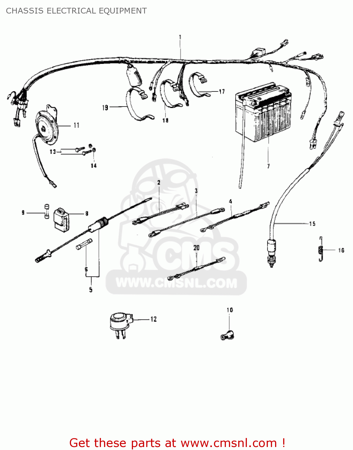 CHASSIS ELECTRICAL EQUIPMENT S2A MACH II 1973 USA
