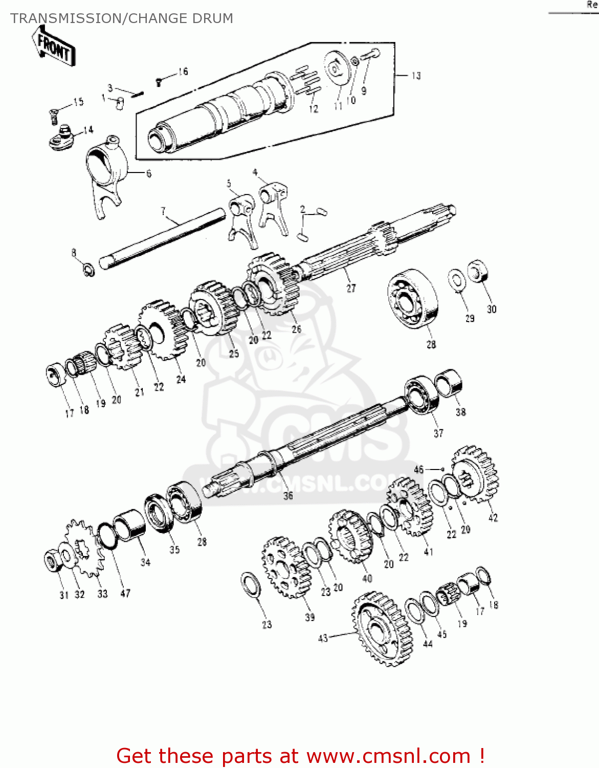 TRANSMISSION/CHANGE DRUM S2A MACH II 1973 USA