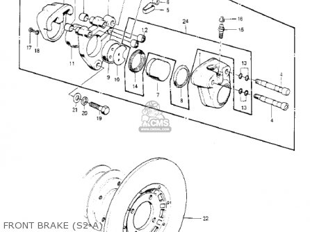 FRONT BRAKE (S2-A) - S2A MACH II 1973 USA