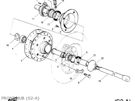FRONT HUB (S2-A) - S2A MACH II 1973 USA