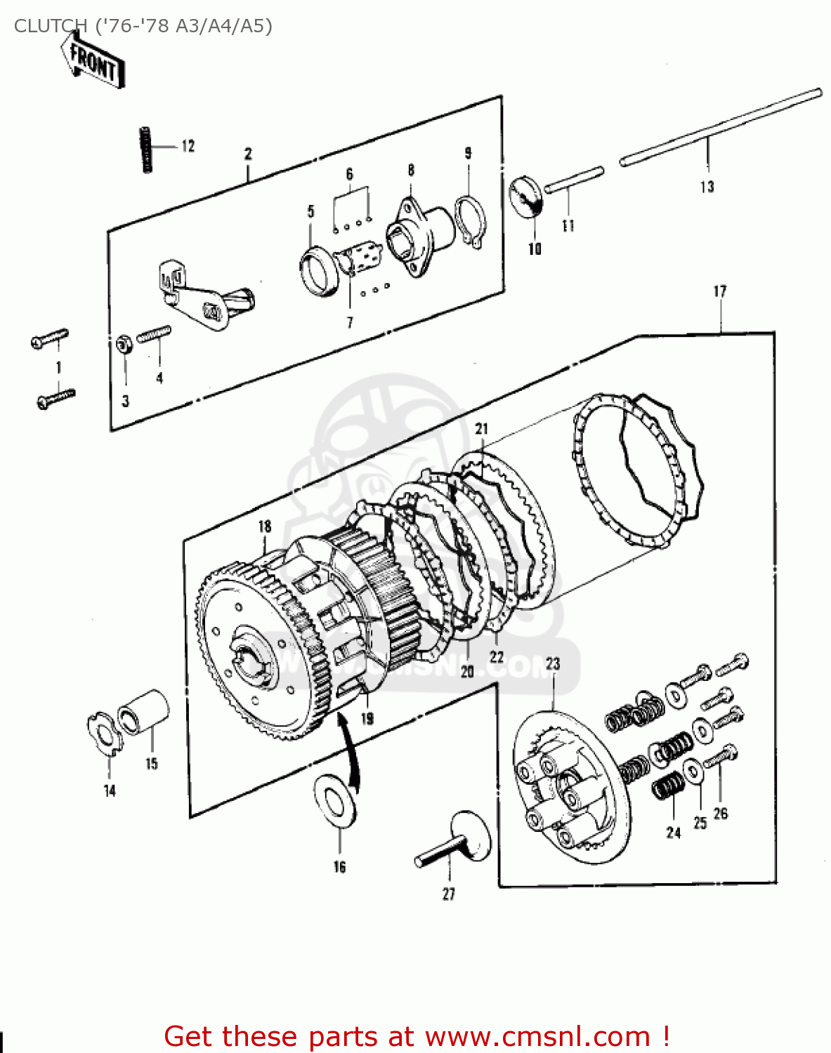 CLUTCH ('76-'78 A3/A4/A5) S3 MACH II 1974 USA CANADA