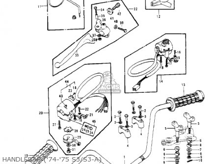 HANDLEBAR ('74-'75 S3/S3-A) - S3 MACH II 1974 USA CANADA