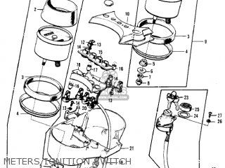 METERS/IGNITION SWITCH - S3A MACH II 1975 USA CANADA