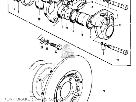 FRONT BRAKE ('74-'75 S3/S3-A) - S3A MACH II 1975 USA CANADA