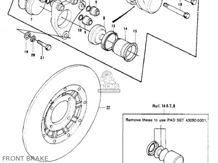 FRONT BRAKE - S3A MACH II 1975 USA CANADA