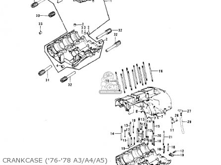 CRANKCASE ('76-'78 A3/A4/A5) - S3A MACH II 1975 USA CANADA