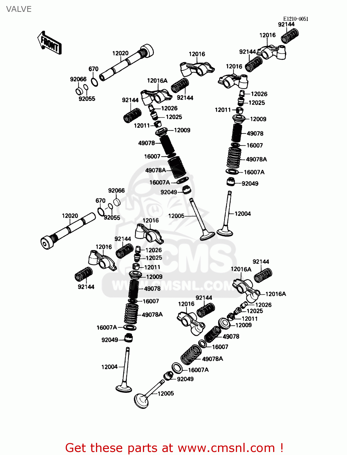 VALVE VN1500A1 VULCAN 88 1987 USA CALIFORNIA CANADA